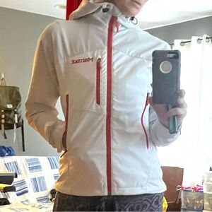 Marmot M3 Softshell jacket women's small white glacial gray water repellent
